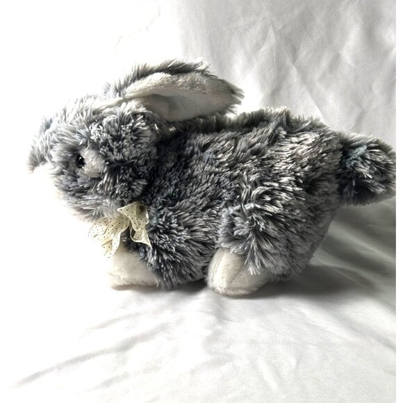 Dan Dee Collectors Choice Plush Gray Bunny Rabbit 14”  Polyester Fiber Stuffy - Picture 2 of 8